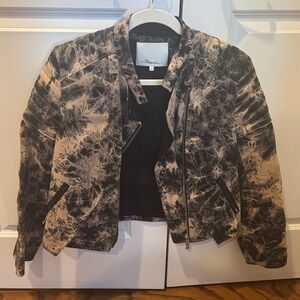3.1 Phillip Lim Black and Tan Bomber Jacket
